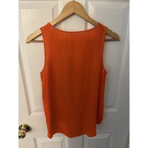 MICHAEL Michael Kors Women's Orange T-Back High-Low Hem Active Blouse Top XS - Picture 2 of 6